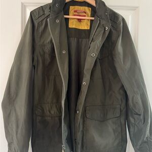 Merona Olive Green Men’s Field Raincoat with Hood